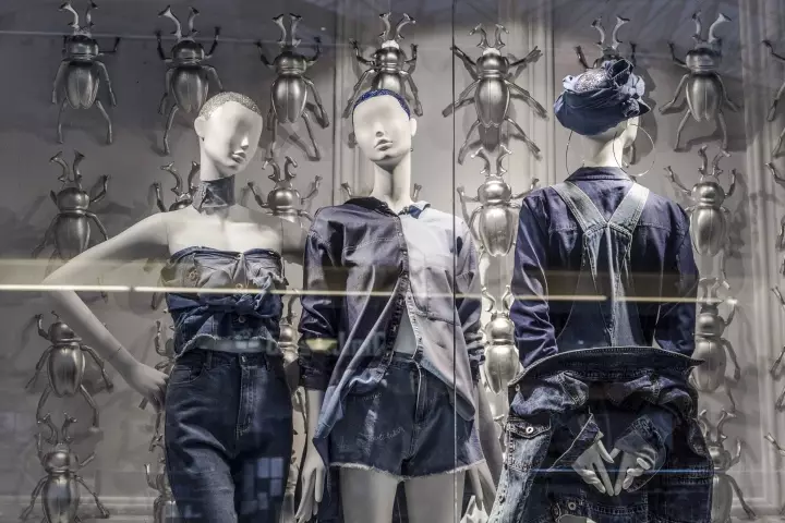Fenster der Sinsay Denim Days, Warschau – Polen